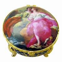 Watch with Crystals in Gorgeous Ceramic Box
