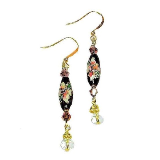 Earrings Beaded Crystal Droplet - Click Image to Close