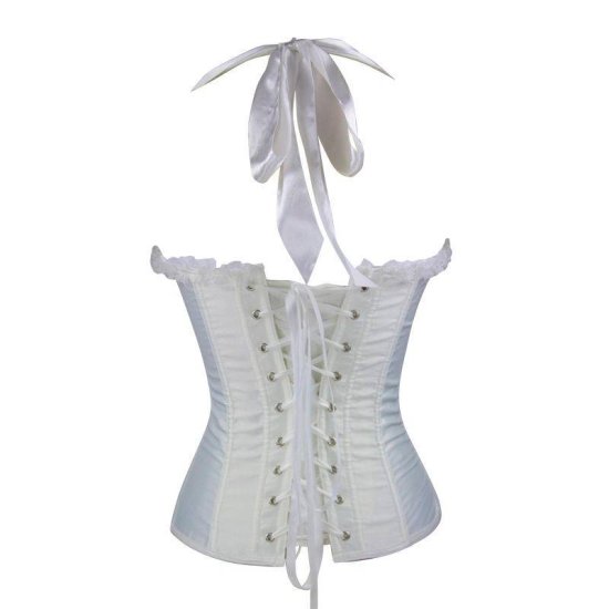 Bridal Corset White Heavily Padded Bodice - Click Image to Close