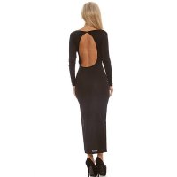 Black Dress Long with Side Slits