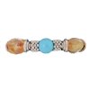 Bracelet Beaded Teal, Yellow and Silver