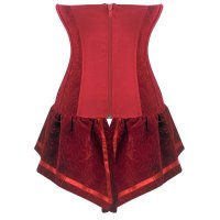 Corset Dress Red Velvet Jumper and Black Lace Dress