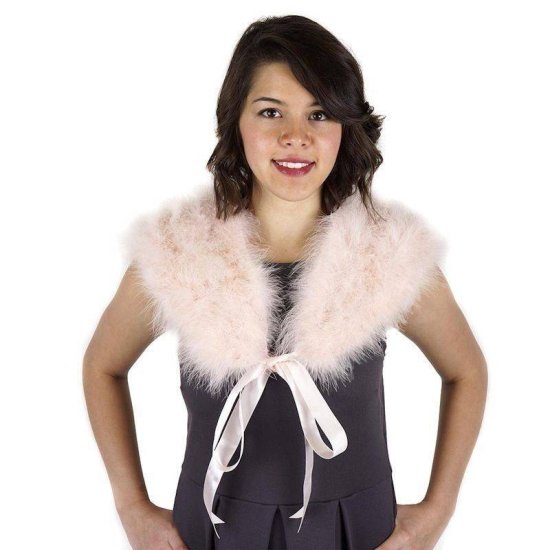 Feather Capelet Vintage Sugar and Spice - Click Image to Close