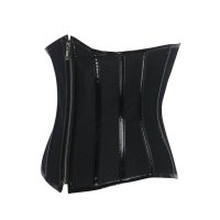 Steel Boned Underbust Corset Black Also Plus Sizes