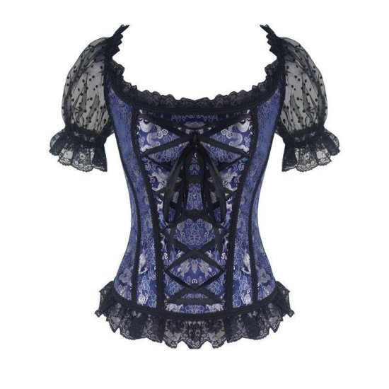 Corset Blue with Sleeves - Click Image to Close