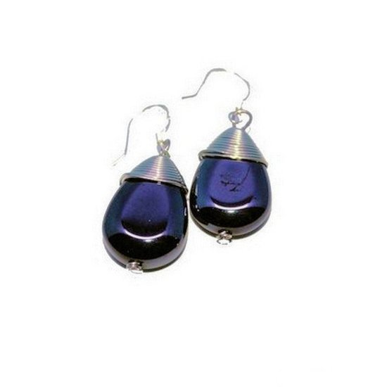 Earrings Hematite Gemstone - Click Image to Close