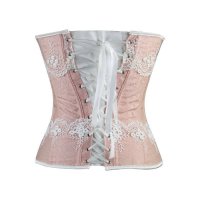 Corset Blush Color with Lace Trim