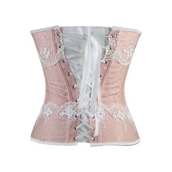 Corset Blush Color with Lace Trim - Click Image to Close