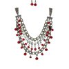 Jewelry Set Red Romance Necklace and Earrings