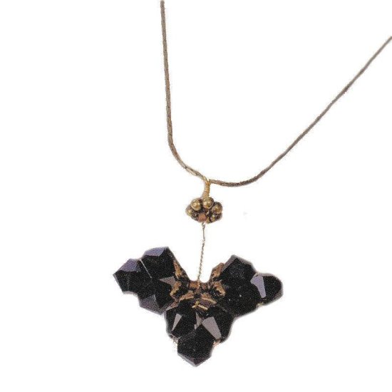 Pendant Necklace Onyx Gemstone Cluster - Click Image to Close