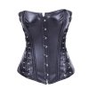 Corset Black Leather Style with Side Panels