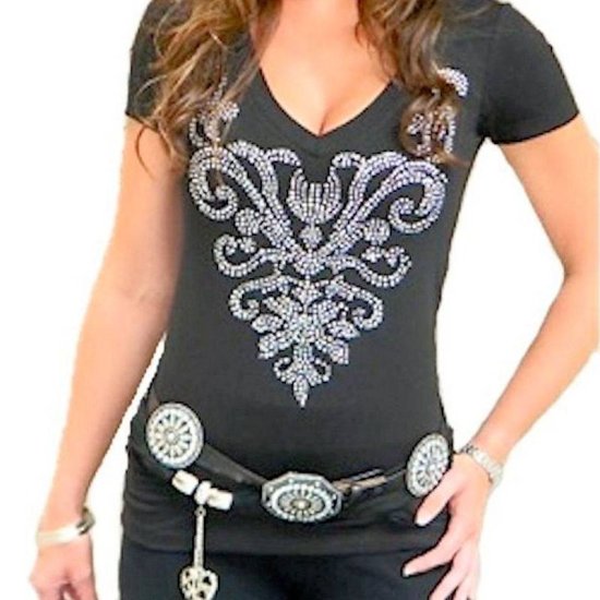 T-Shirt Rhinestone Lavish Lady by Sabrina Barnett - Click Image to Close