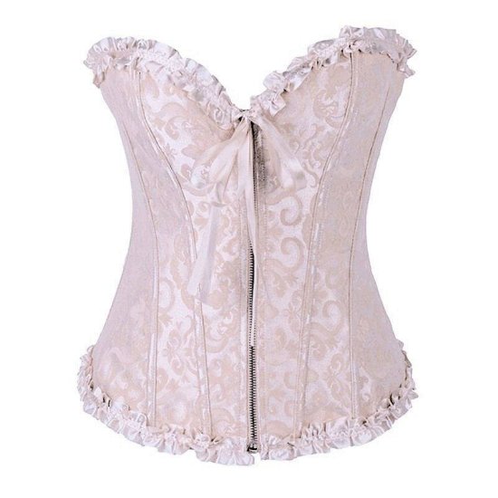 Bridal Corset Ivory with Front Zipper