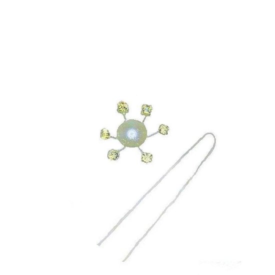 Bridal Hair Pin Glittering Star Design - Click Image to Close
