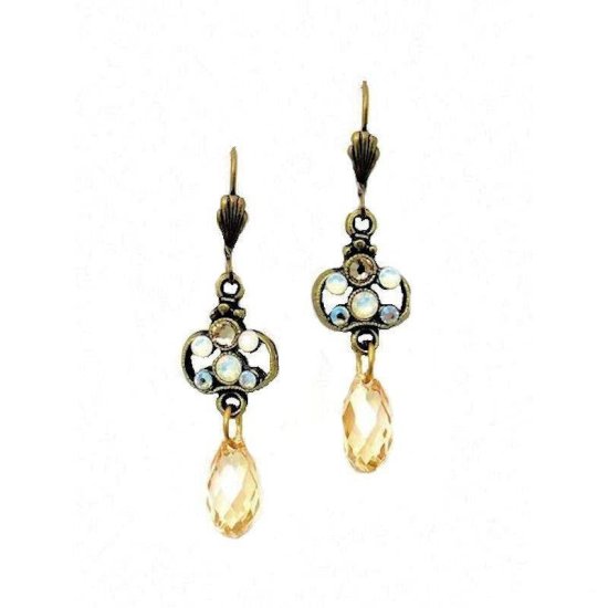 Earrings Champagne Dangles - Click Image to Close
