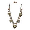 Jewelry Set Champagne Hearts Necklace and Earrings