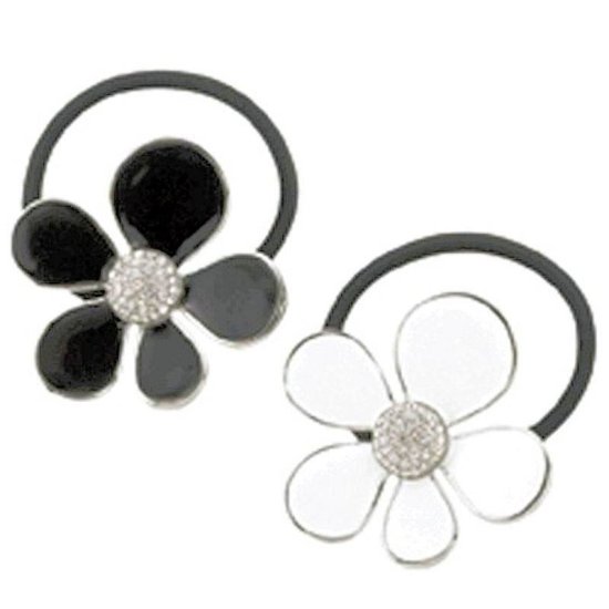 Ponytail Holder Casablanca Flowers - Click Image to Close