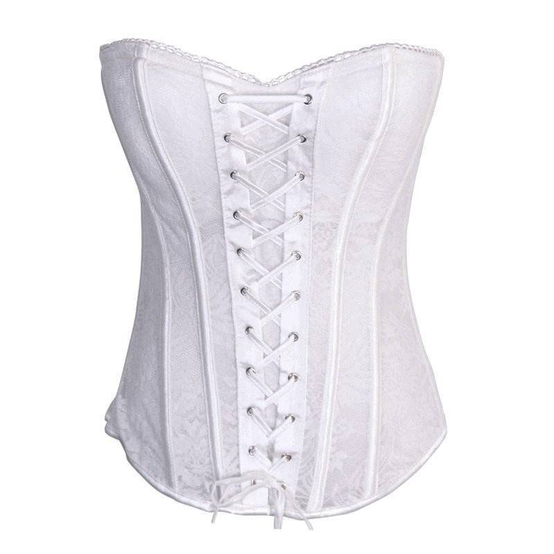 Bridal Bustier White with Back Zipper