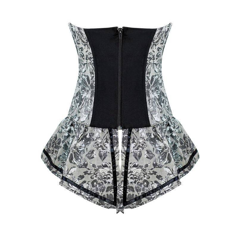 Corset Dress Silver Jumper and Black Lace Dress - Click Image to Close