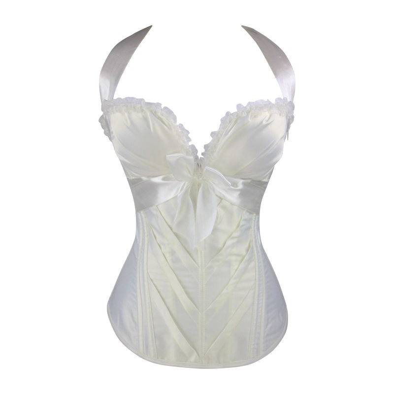 Bridal Corset White Heavily Padded Bodice - Click Image to Close
