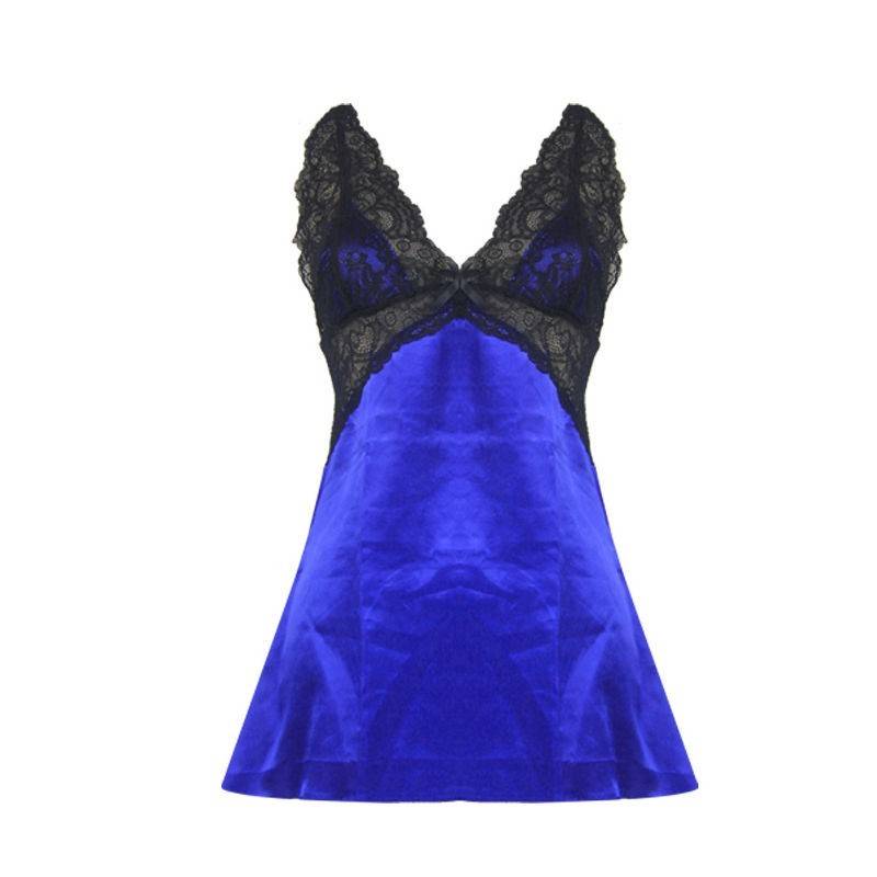 Lingerie Set Silky Nights in Blue - Click Image to Close