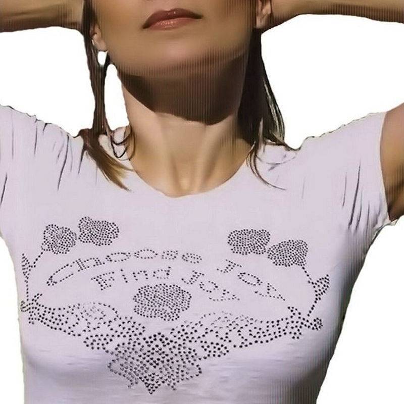 T-Shirt Rhinestone Choose Joy by Sabrina Barnett - Click Image to Close