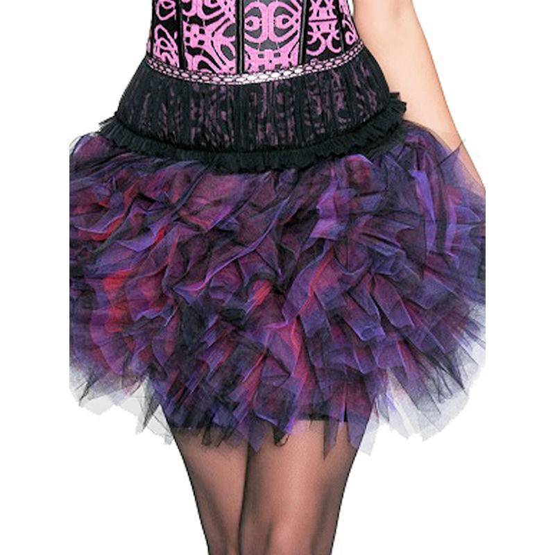 Skirt Brilliantly Fluffy Tutu in Black and Purple Tulle - Click Image to Close