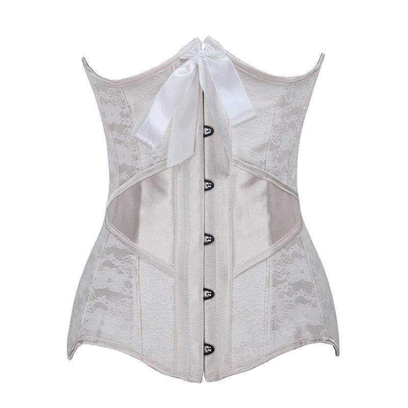 Bridal Corset Ivory Steel Boned Underbust