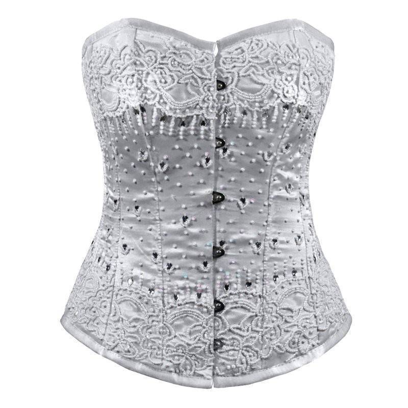 white corset bridal