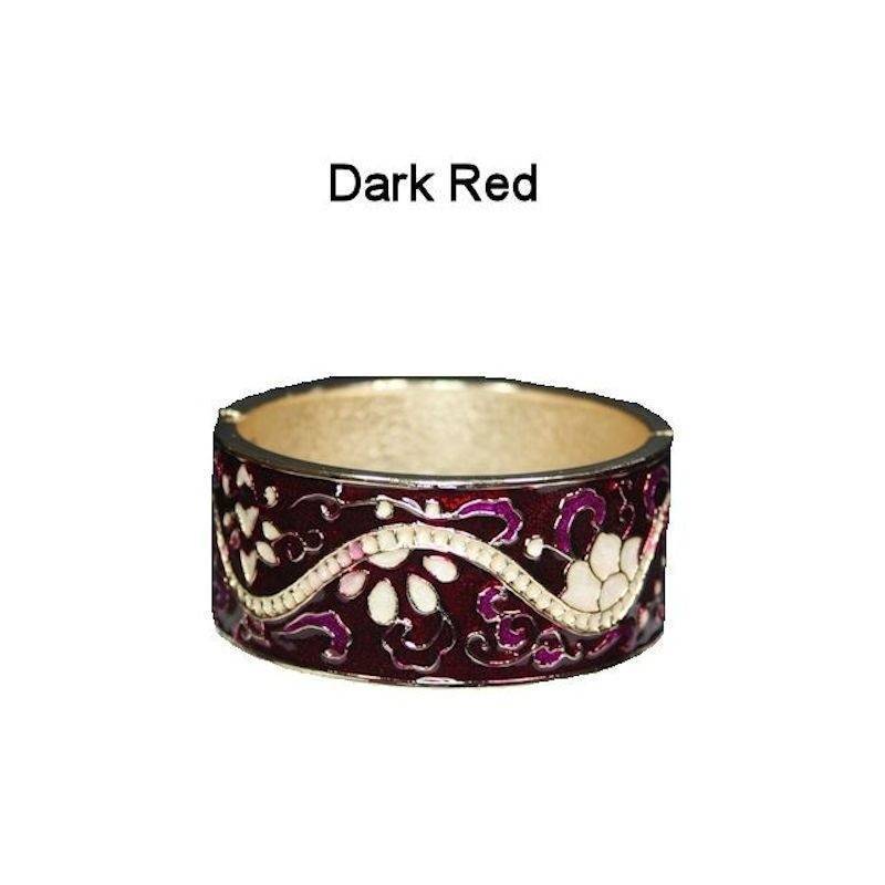 Bracelet Brilliant Color Hinged Bangle - Click Image to Close