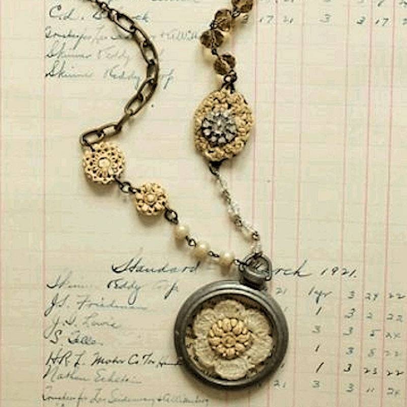 Pendant Necklace Lace Heirloom - Click Image to Close